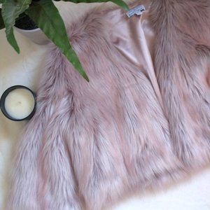 Ashley Nell Tipton for Boutique Pink Faux Fur Jacket - 1X